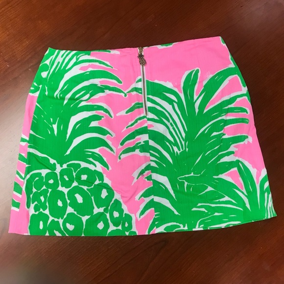 Lilly Pulitzer Bright Green & Pink Pineapple Skirt - Picture 4 of 4